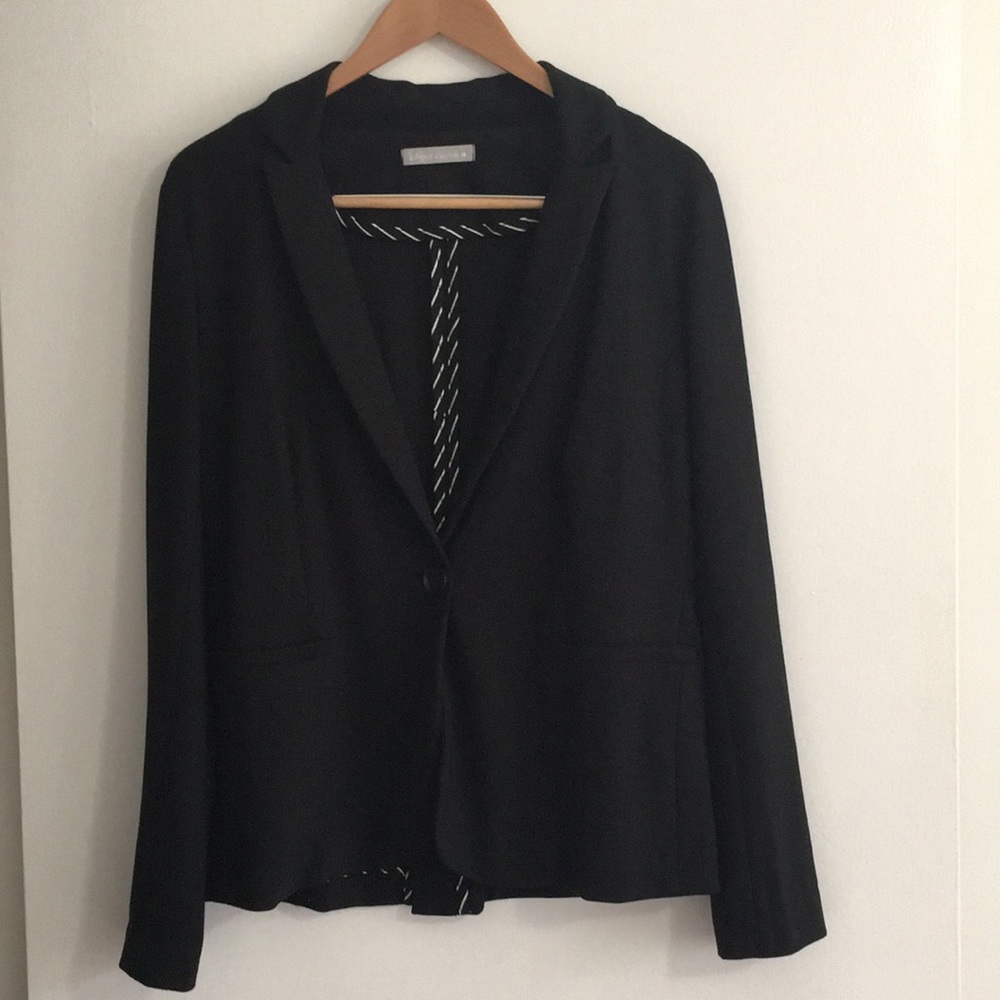 Olivia Moon Black Ponte Blazer